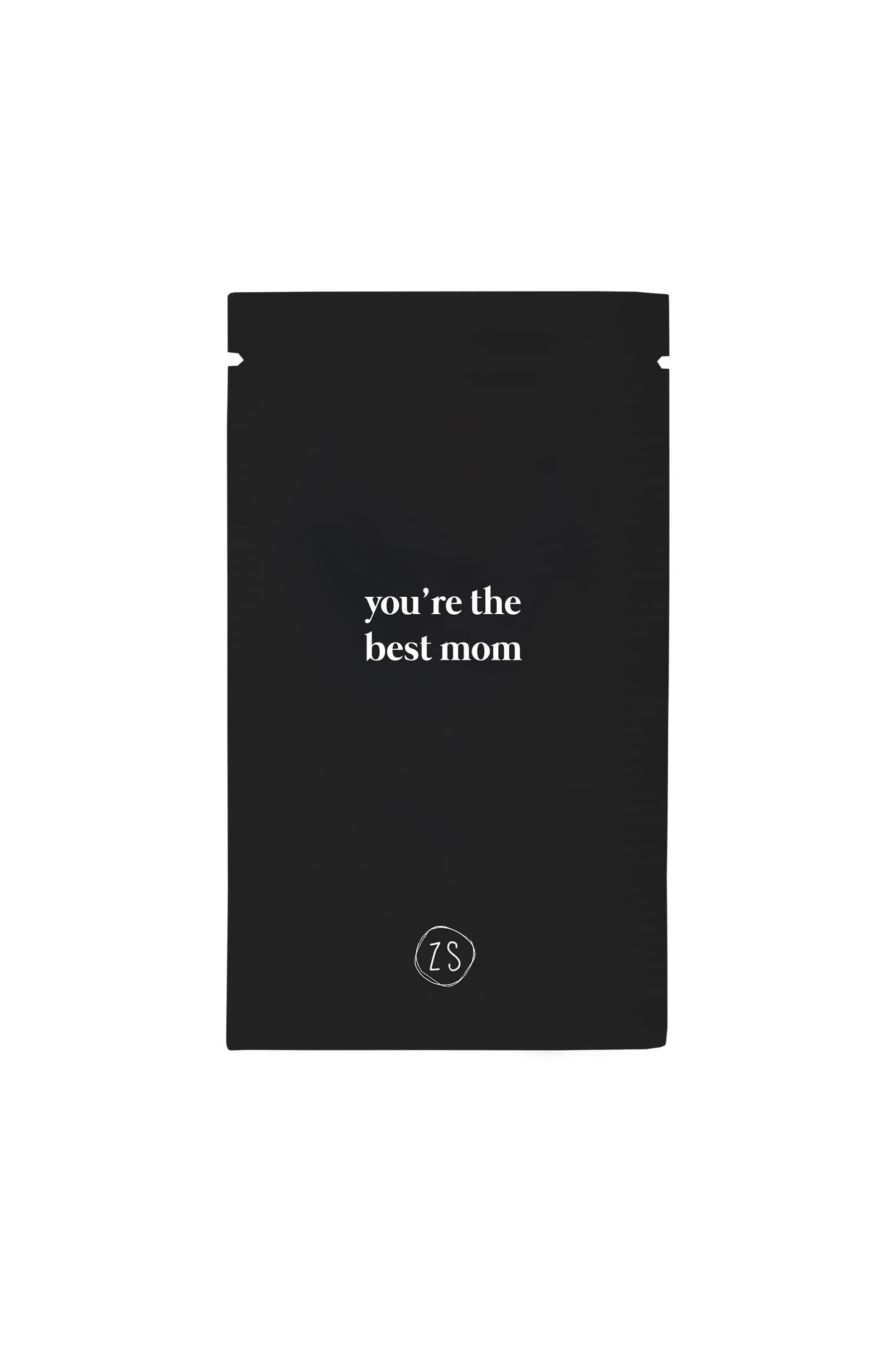 Maskertje moederdag "You're the best mom" Japans water, Zwart
