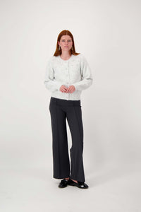 gebreid vest in bomberstyle met strass steentjes
