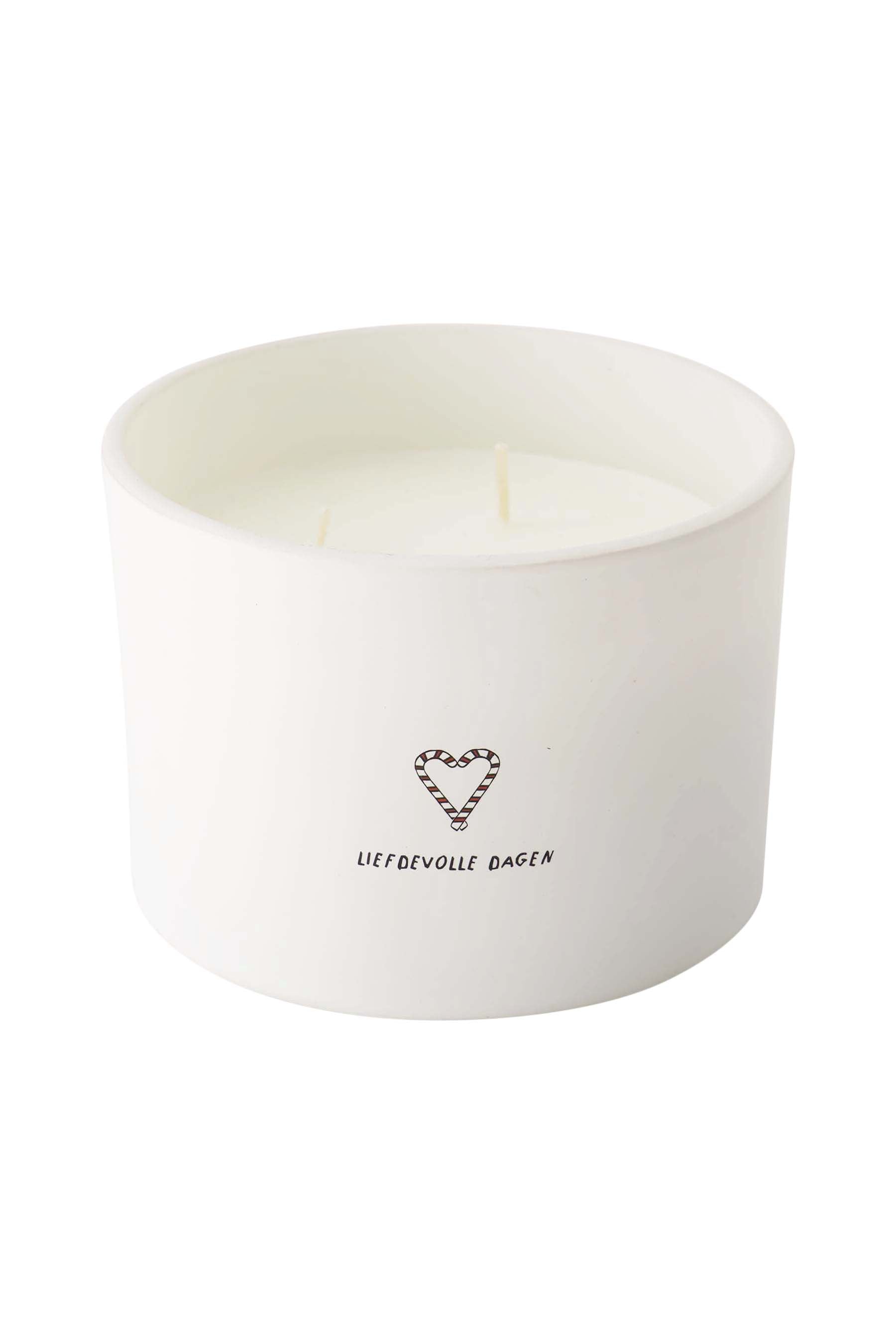 geurkaars glas hart liefdevolle dagen wit