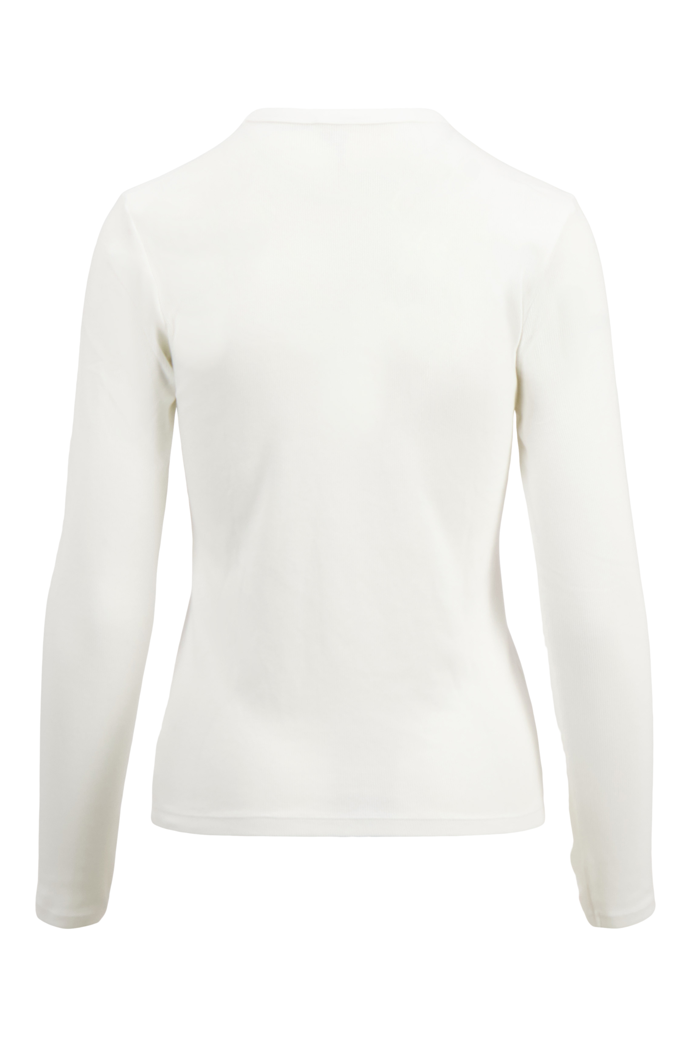 basic rib ronde hals met stretch