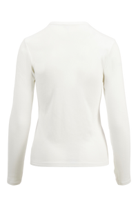 basic rib ronde hals met stretch