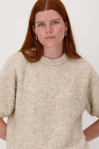 boucle trui met ronde hals