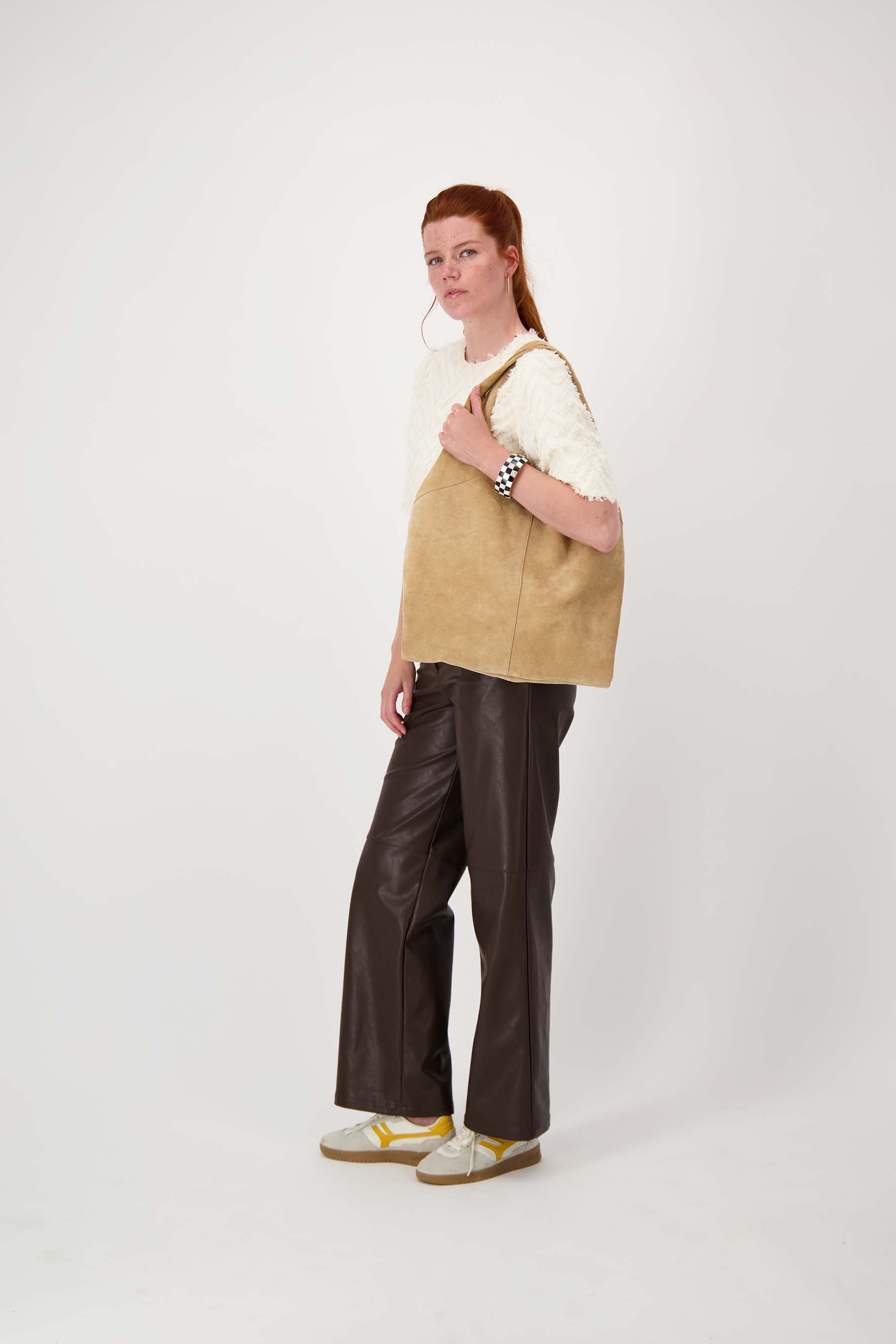 suede schoudertas