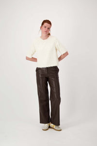 feather jacquard top