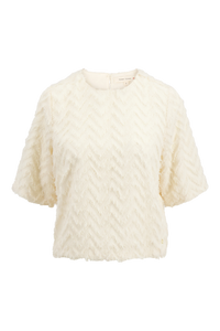 feather jacquard top