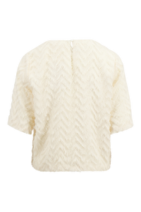 feather jacquard top