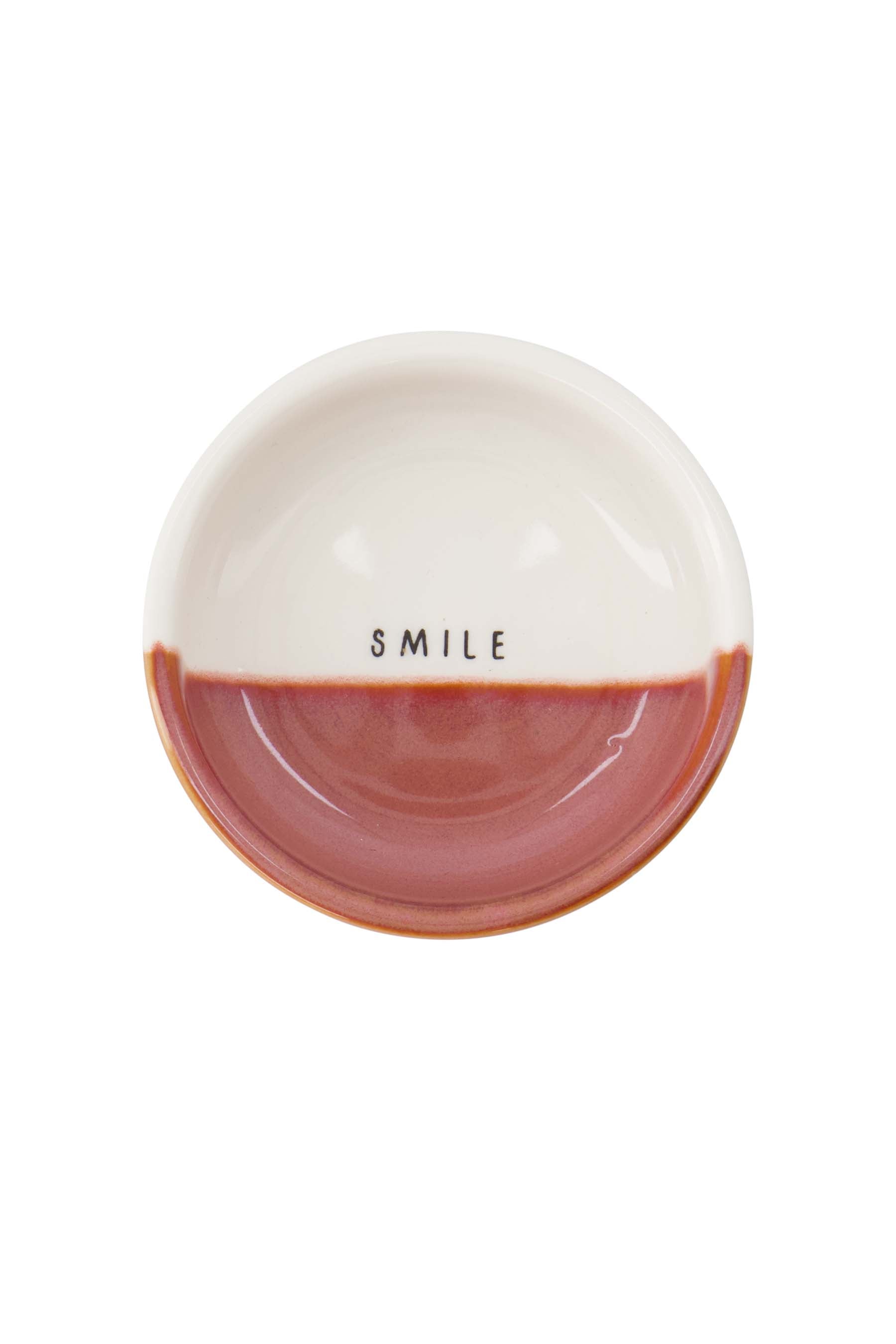 dipschaaltje smile wit/burgundy