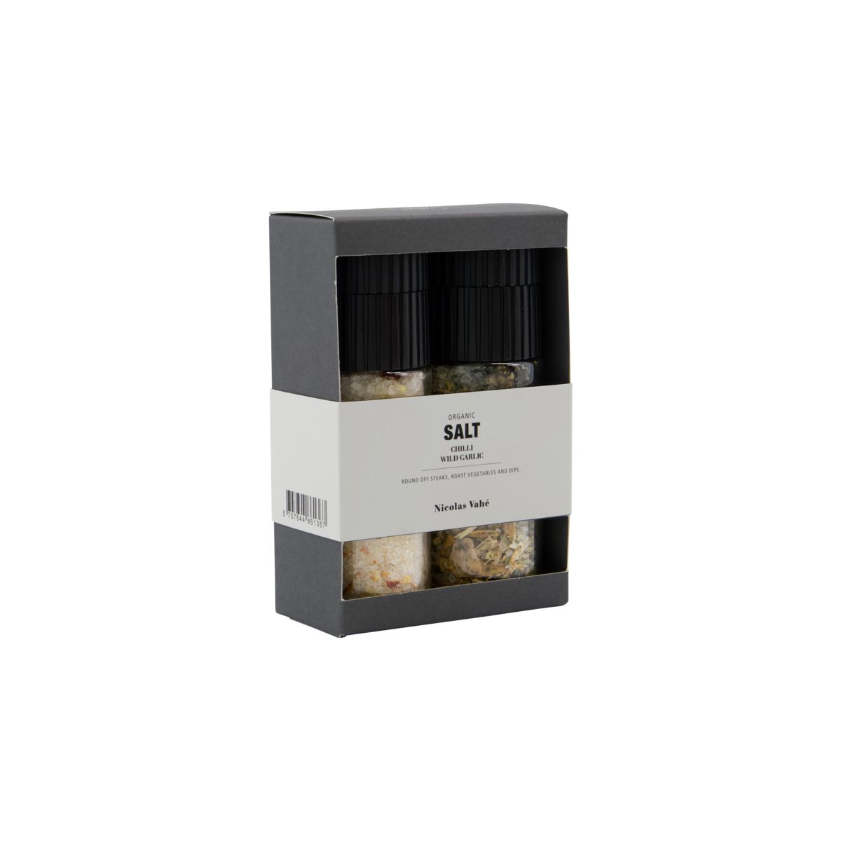 Gift box, Nicolas Vahé Organic Chilli salt & Wild garlic