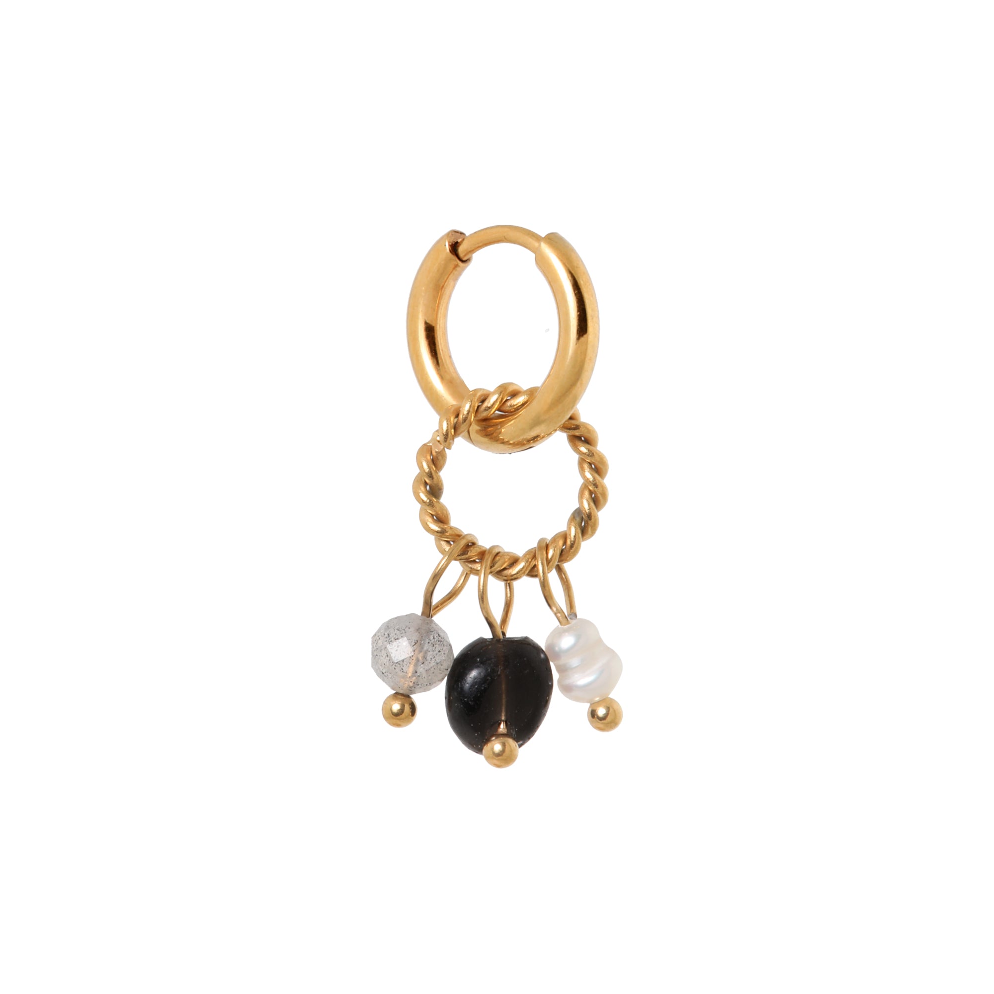 Gemstone 2.0 hoop gold
