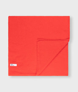 soft knit scarf coral red