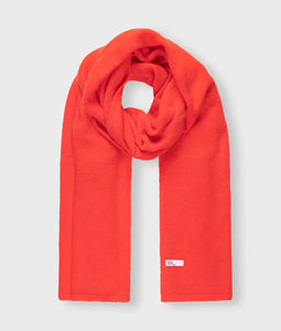 soft knit scarf coral red
