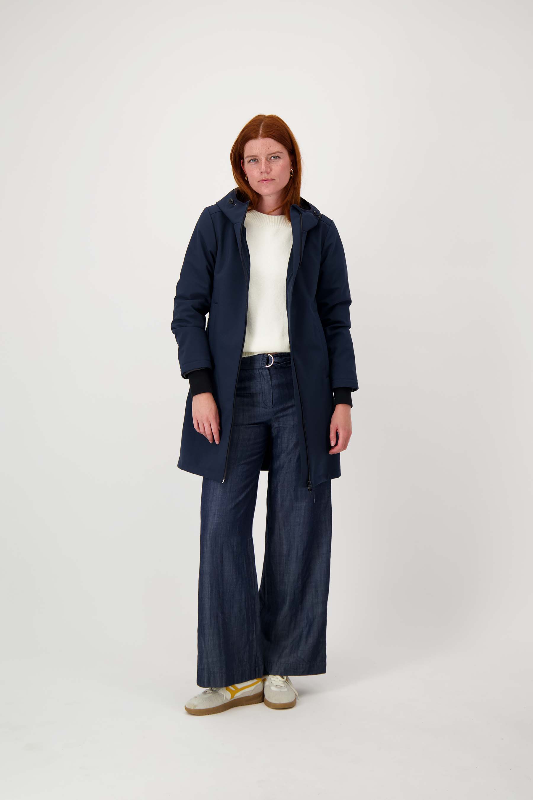 lange softshell jas met zachte binnenkant