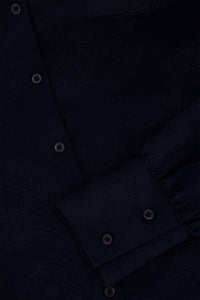 ballon mouw blouse met paisley structuur