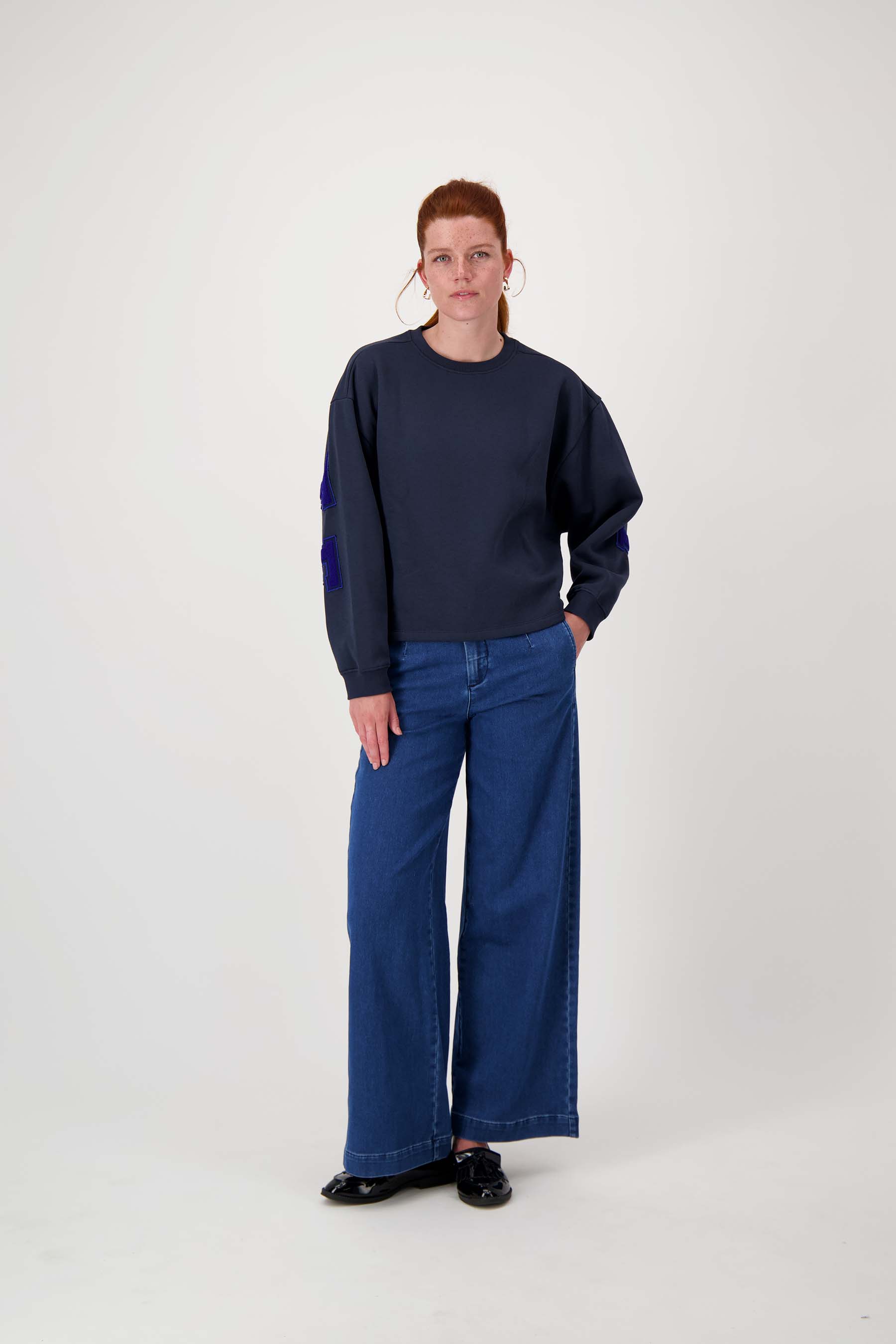 broek van jogger denim stof