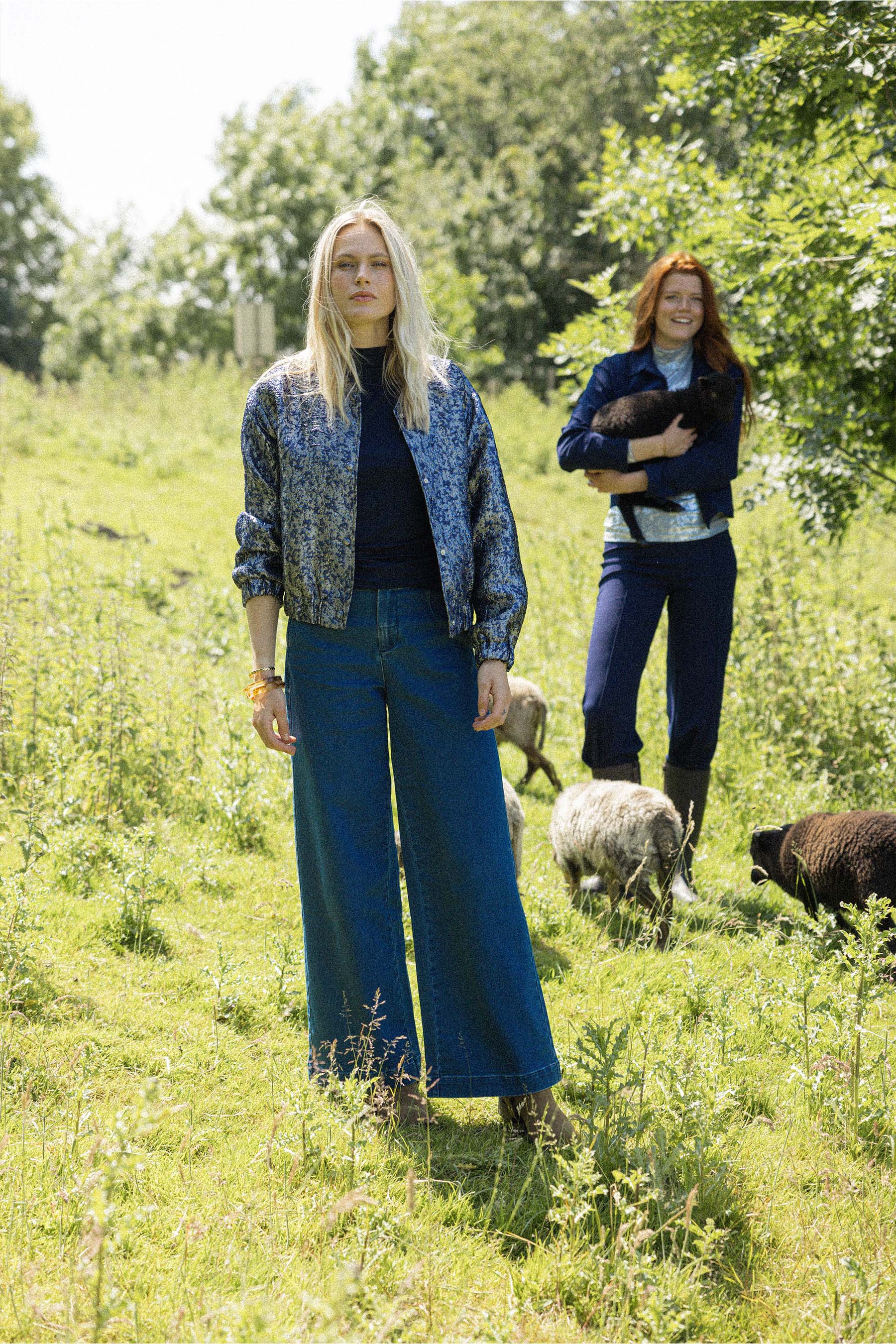 broek van jogger denim stof