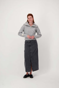 overslag rok denim