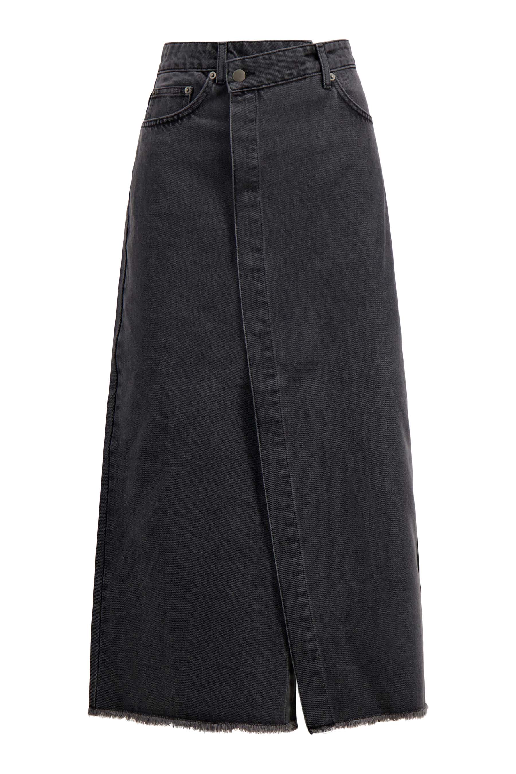 overslag rok denim