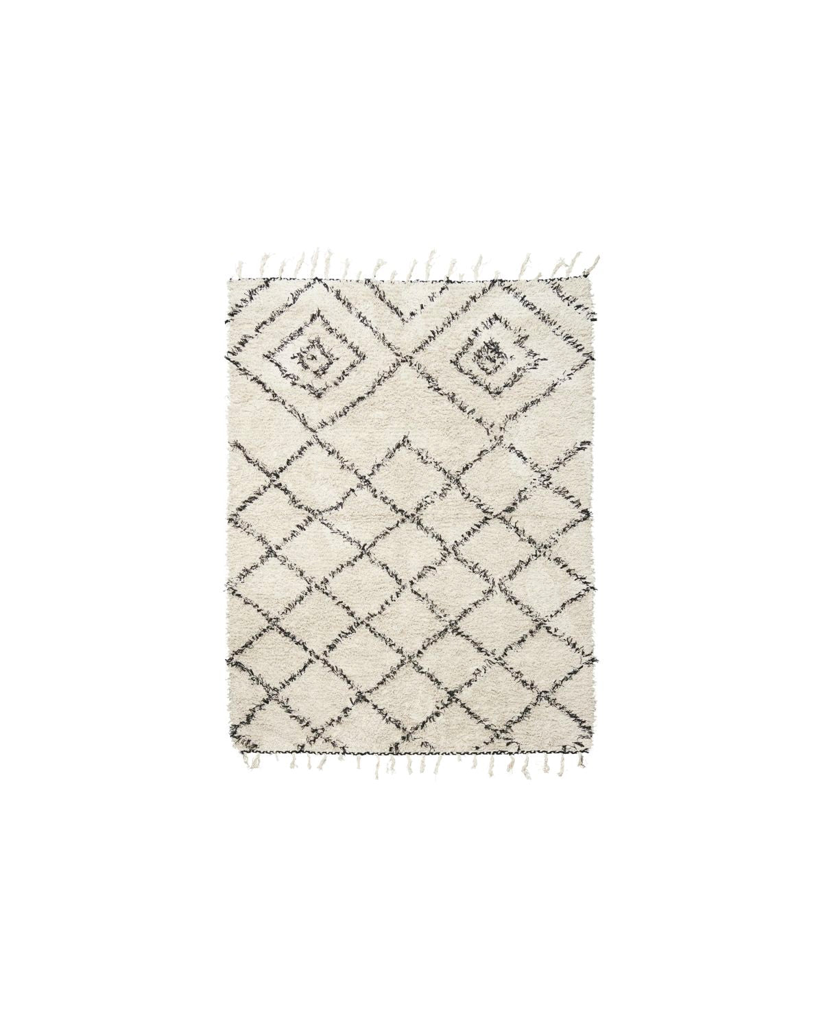 rug, kuba white/black