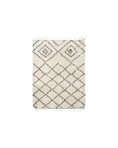 rug, kuba white/black