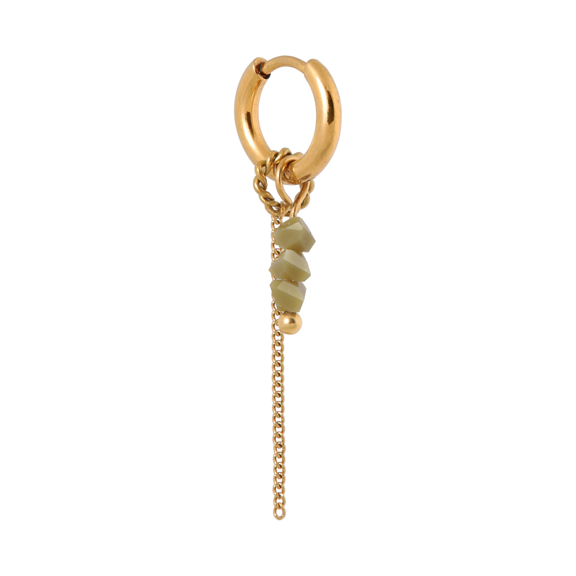 Chain olive hoop gold