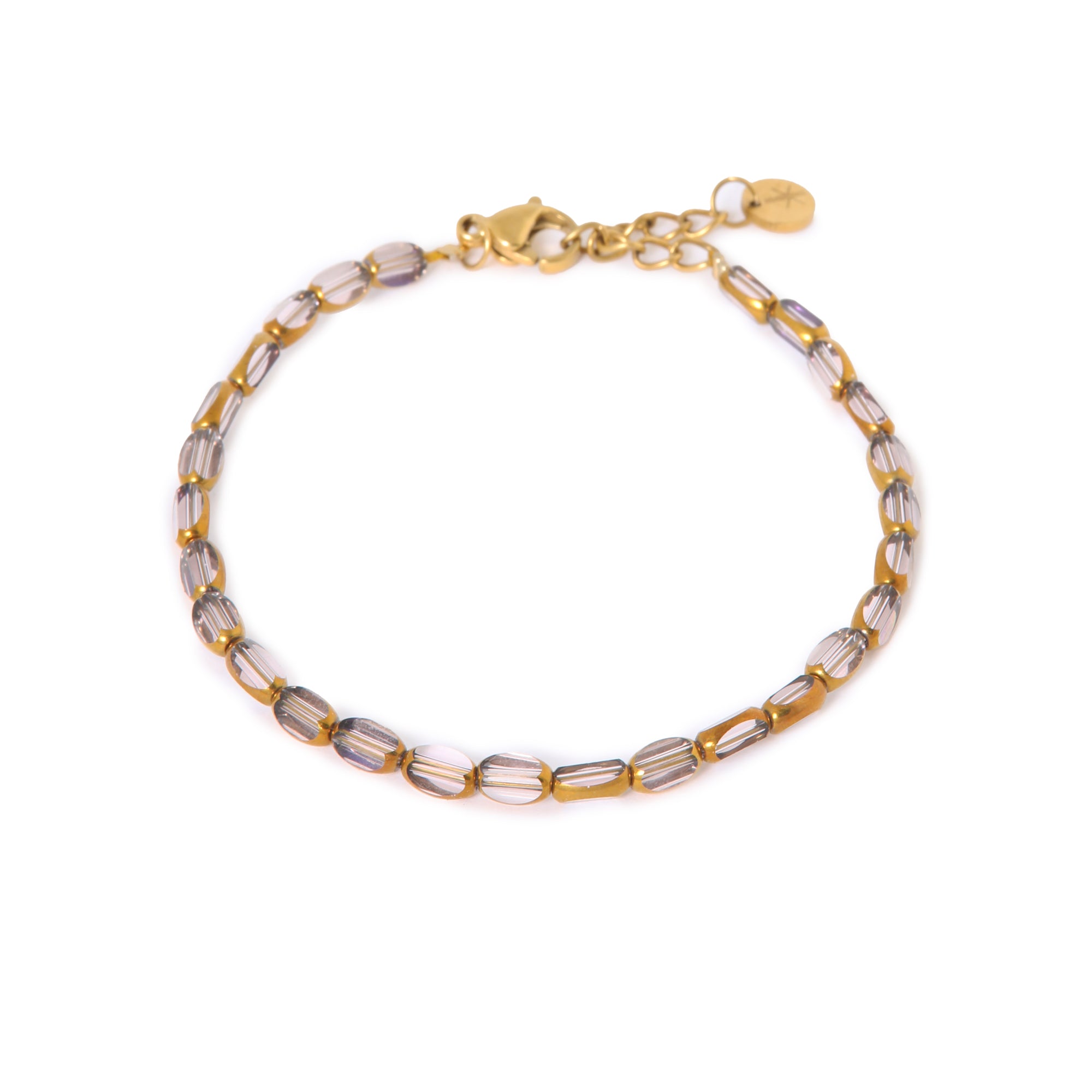 Grey glow bracelet gold