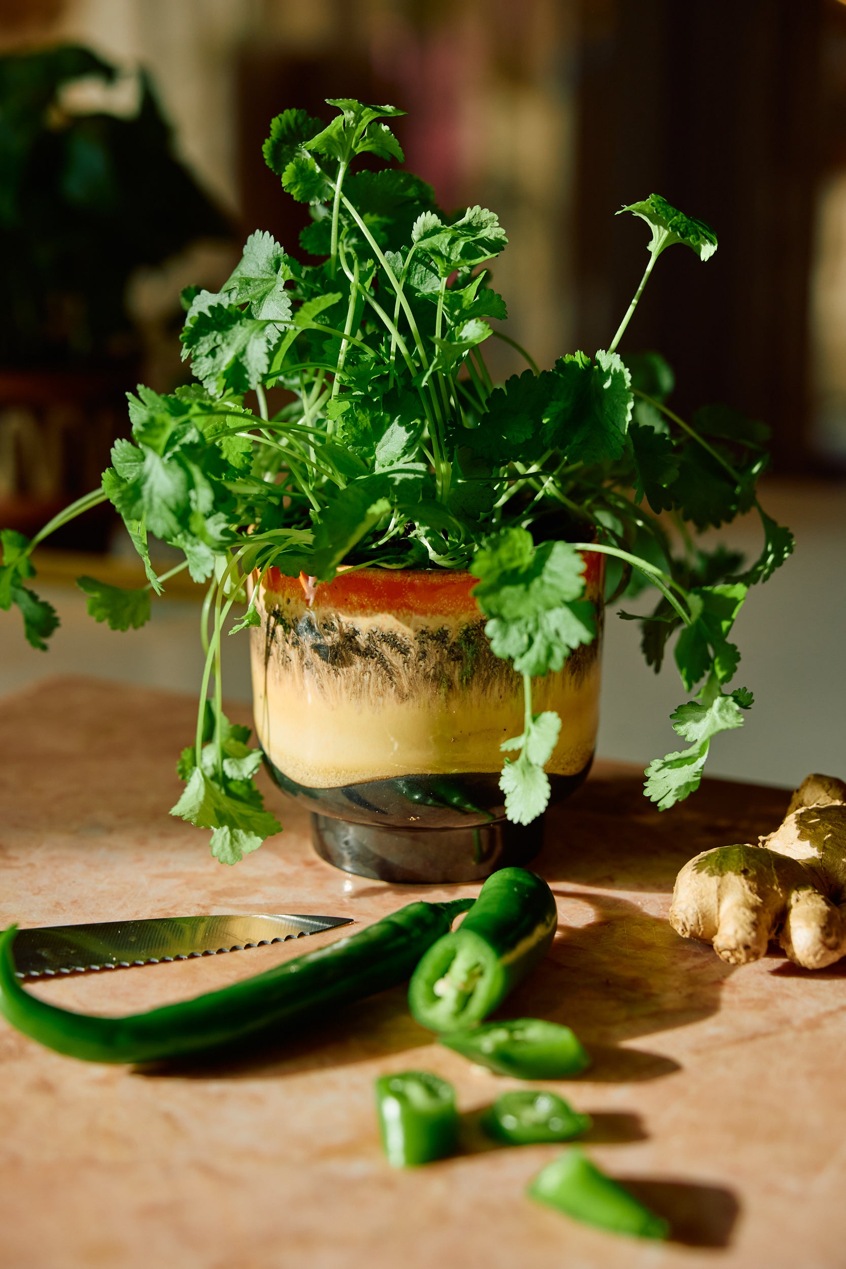 70s ceramics: scented candle