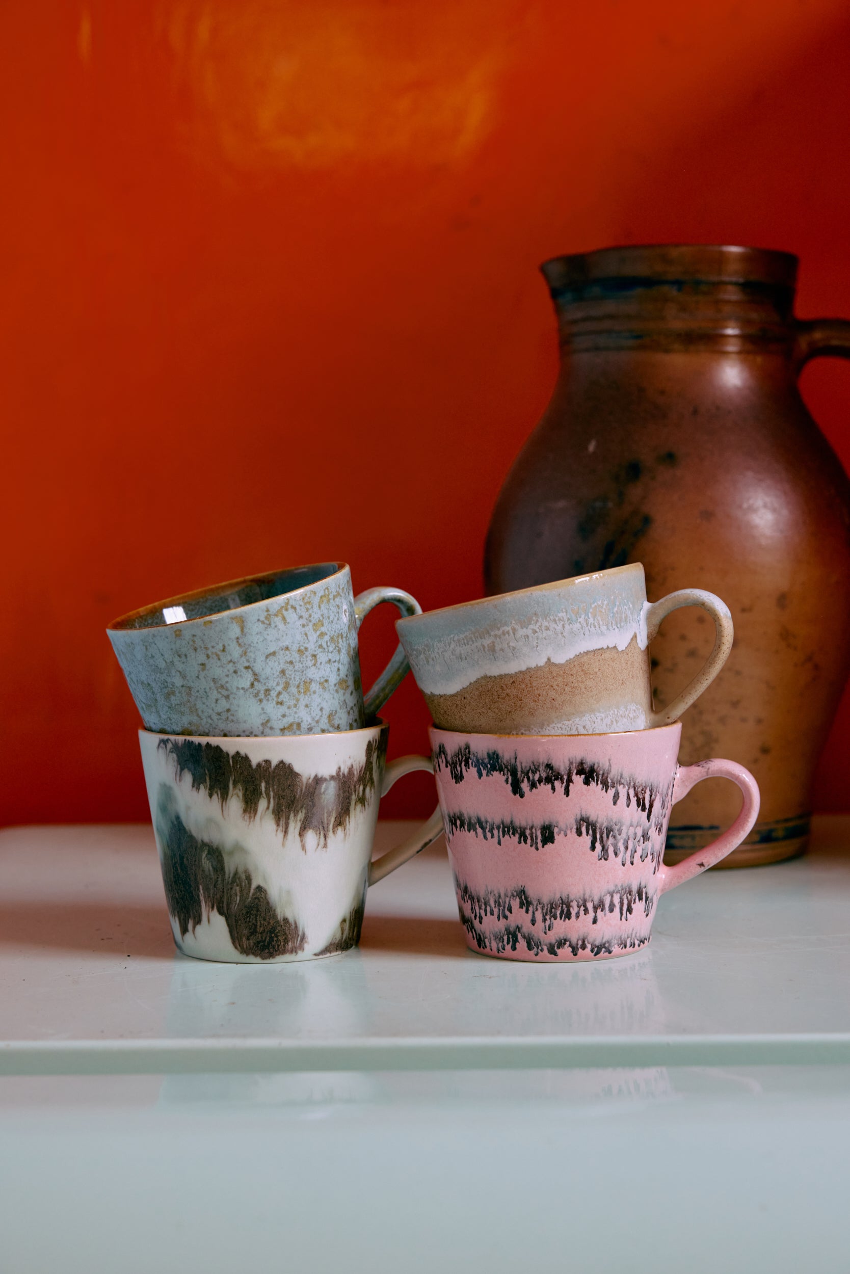 70s ceramics: cappuccino mugs