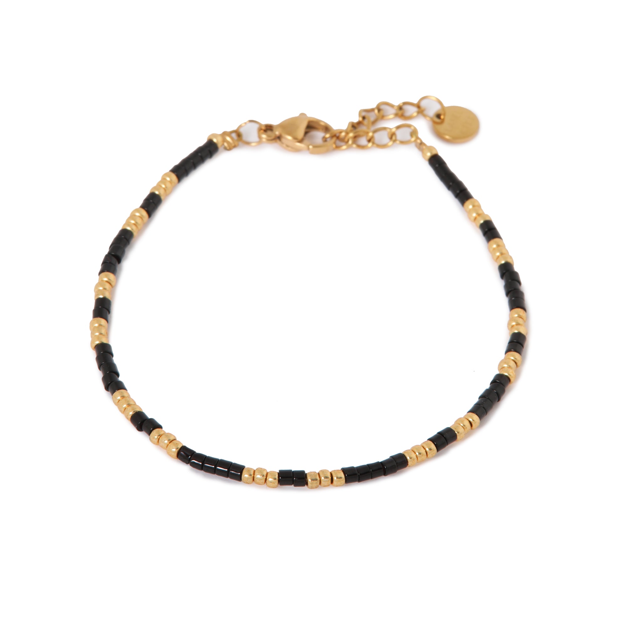 Midnight black bracelet gold