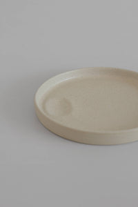 Bord Cream 25 cm - Keramisch dinerbord - Handgemaakt