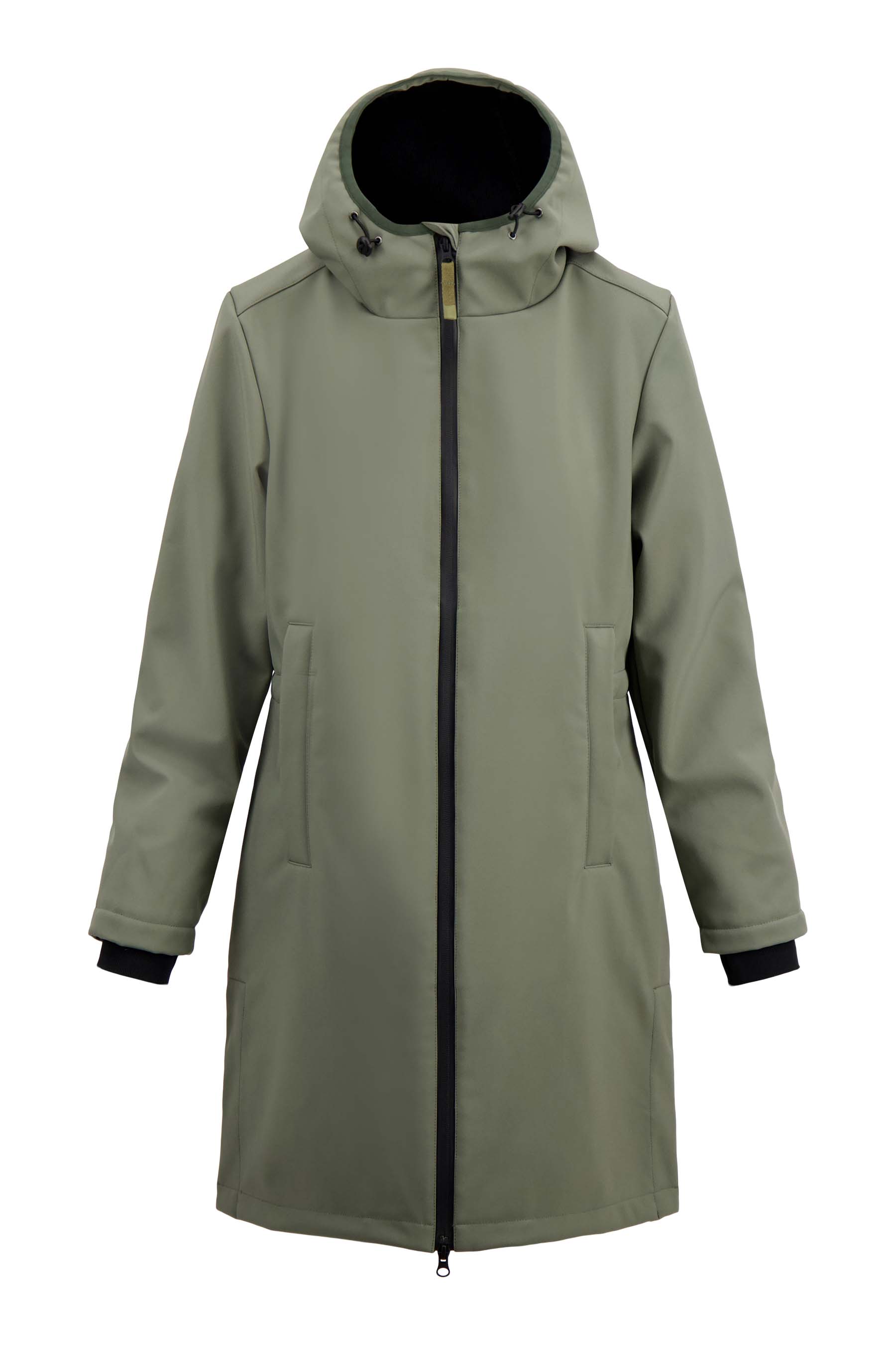 lange softshell jas met zachte binnenkant