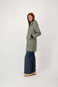 lange softshell jas met zachte binnenkant