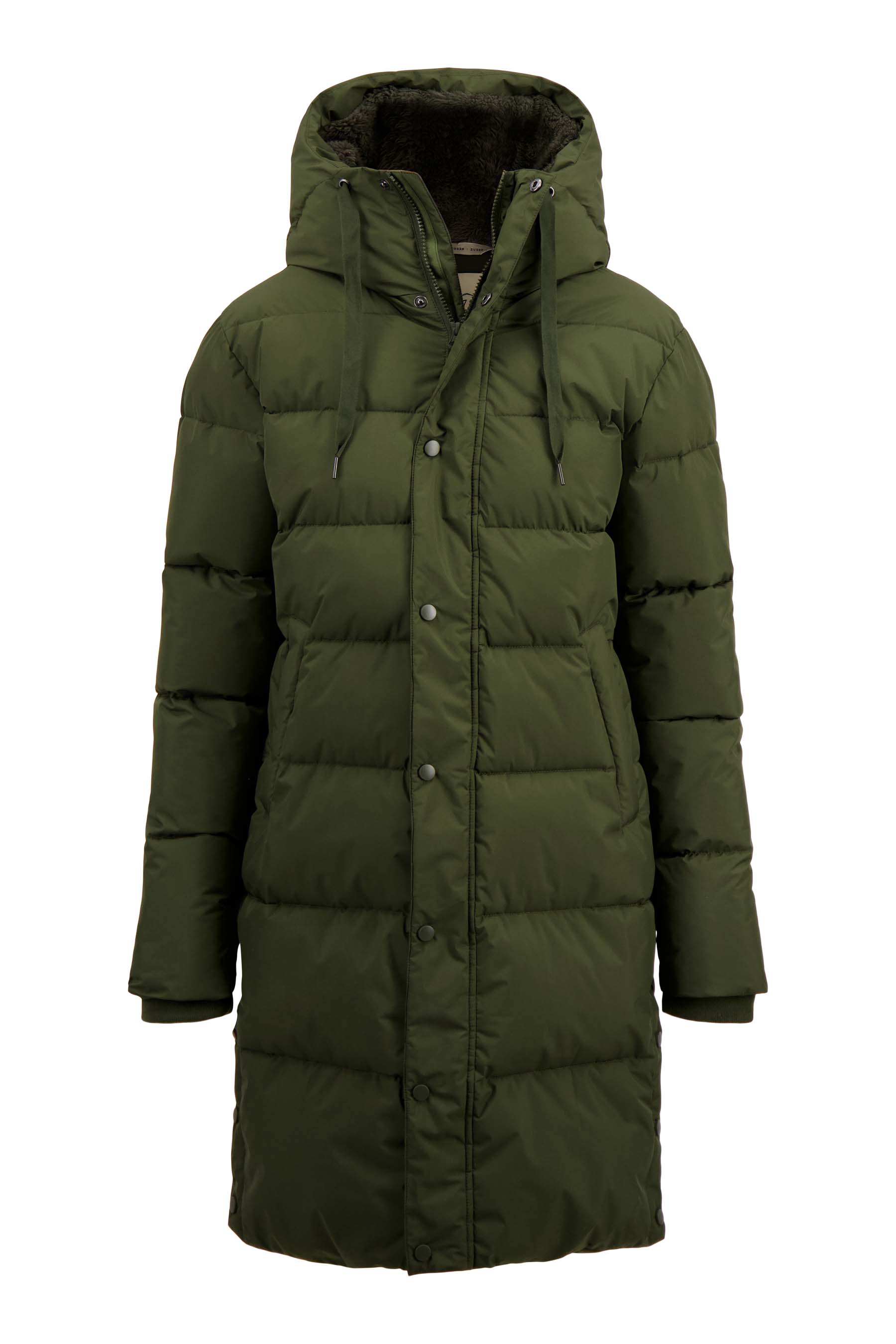 lange bubblecoat met teddy details