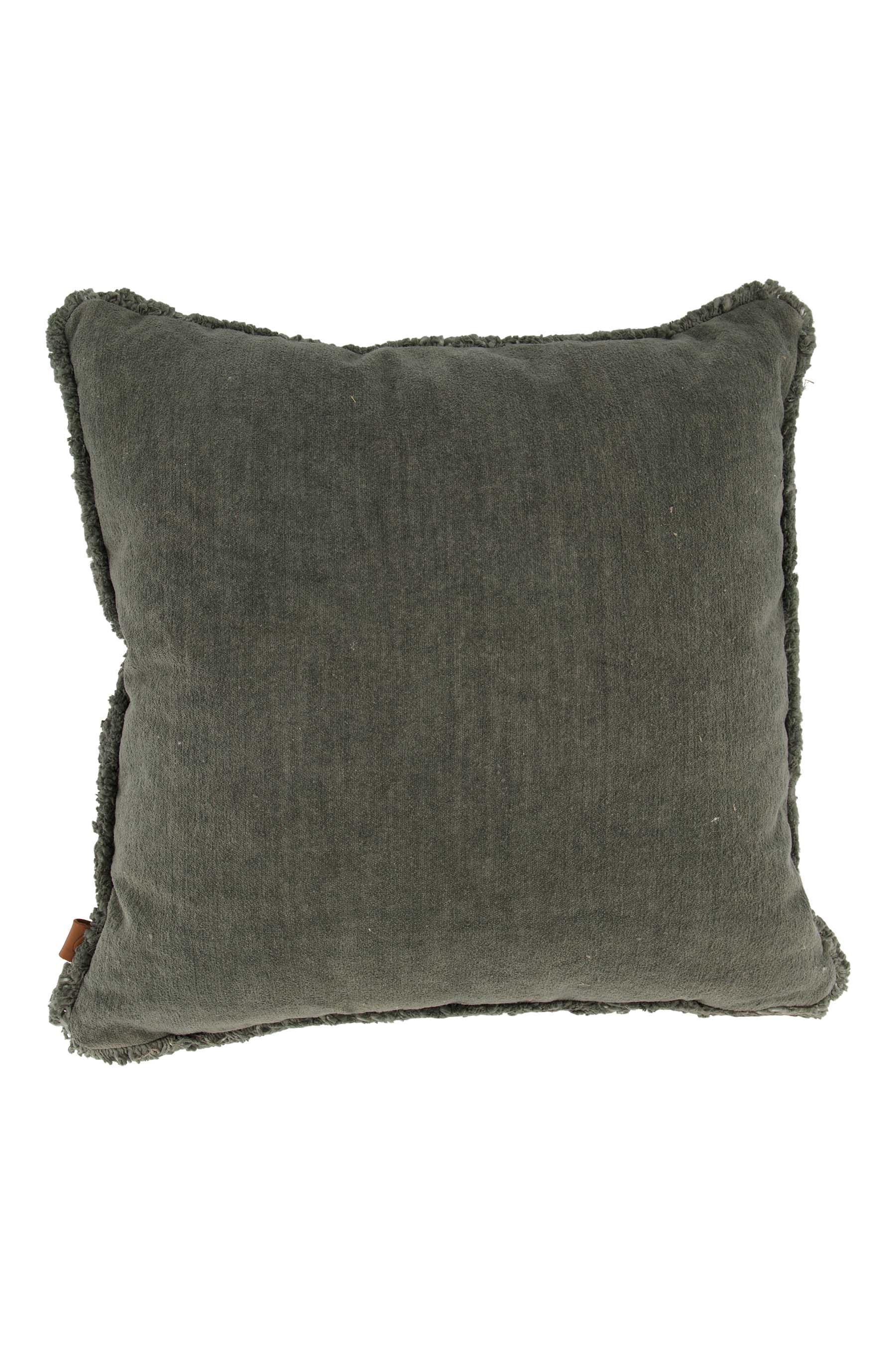 kussen velvet love 45x45cm donkergroen