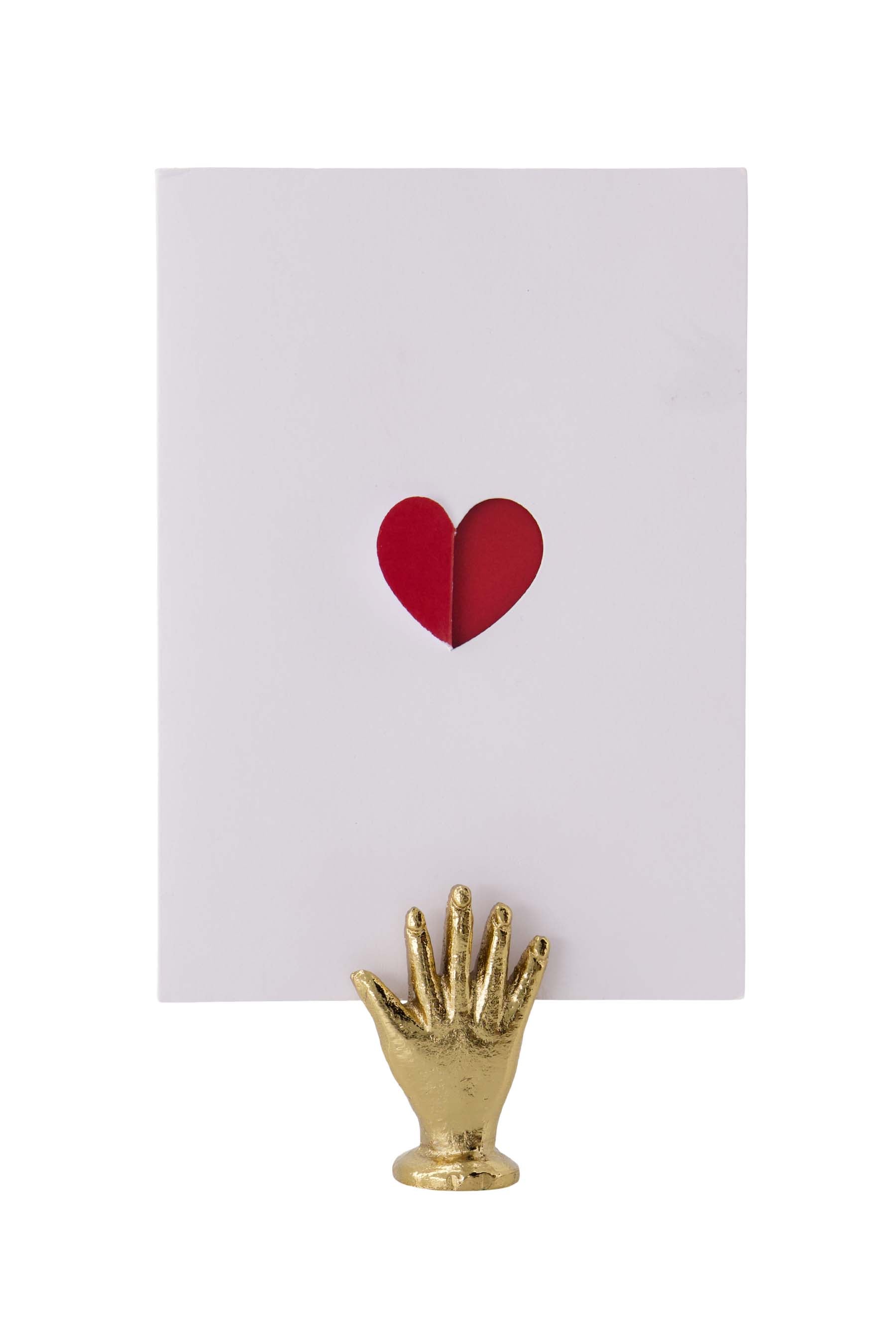 kaartenstandaard metaal hand goud