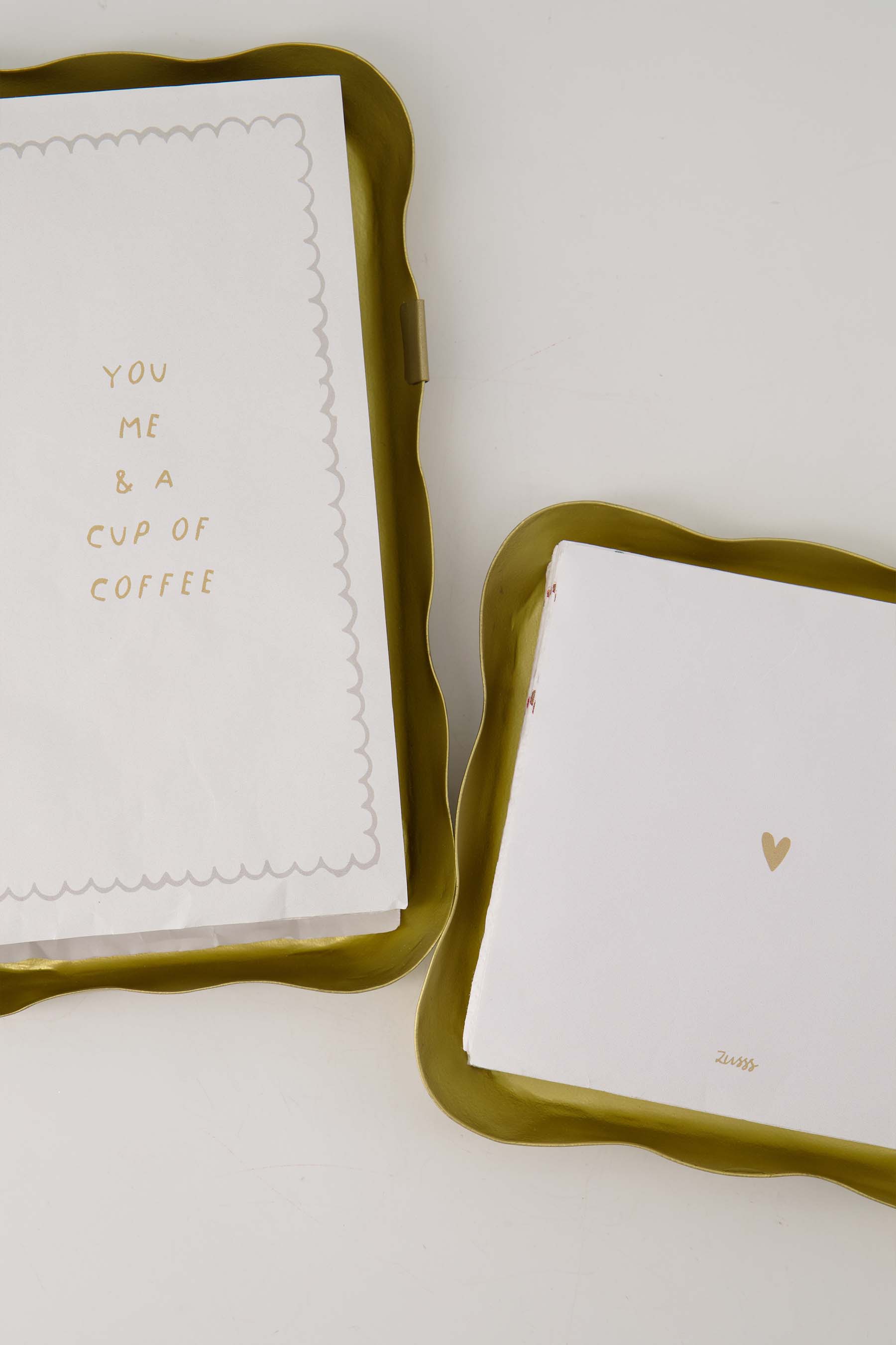 servethouder metaal vierkant goud