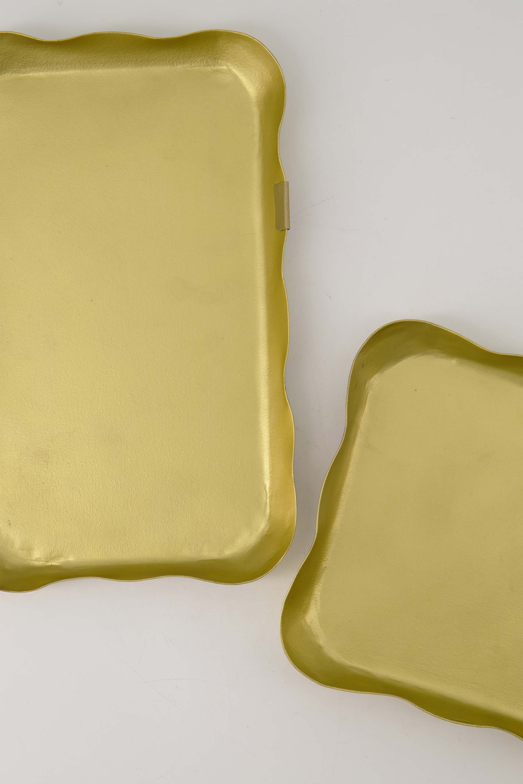 servethouder metaal vierkant goud