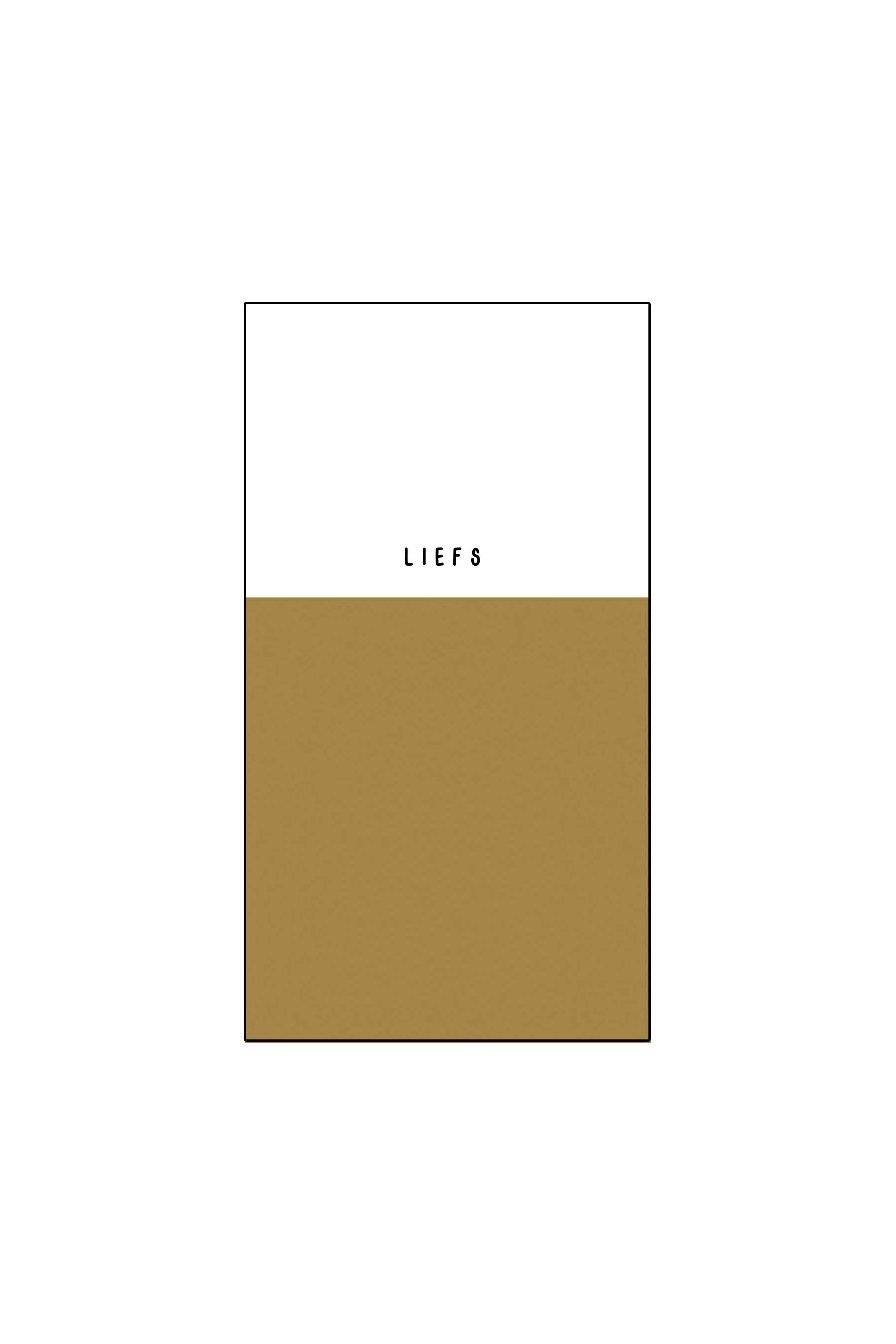 servetten liefs 11x20cm wit/oker