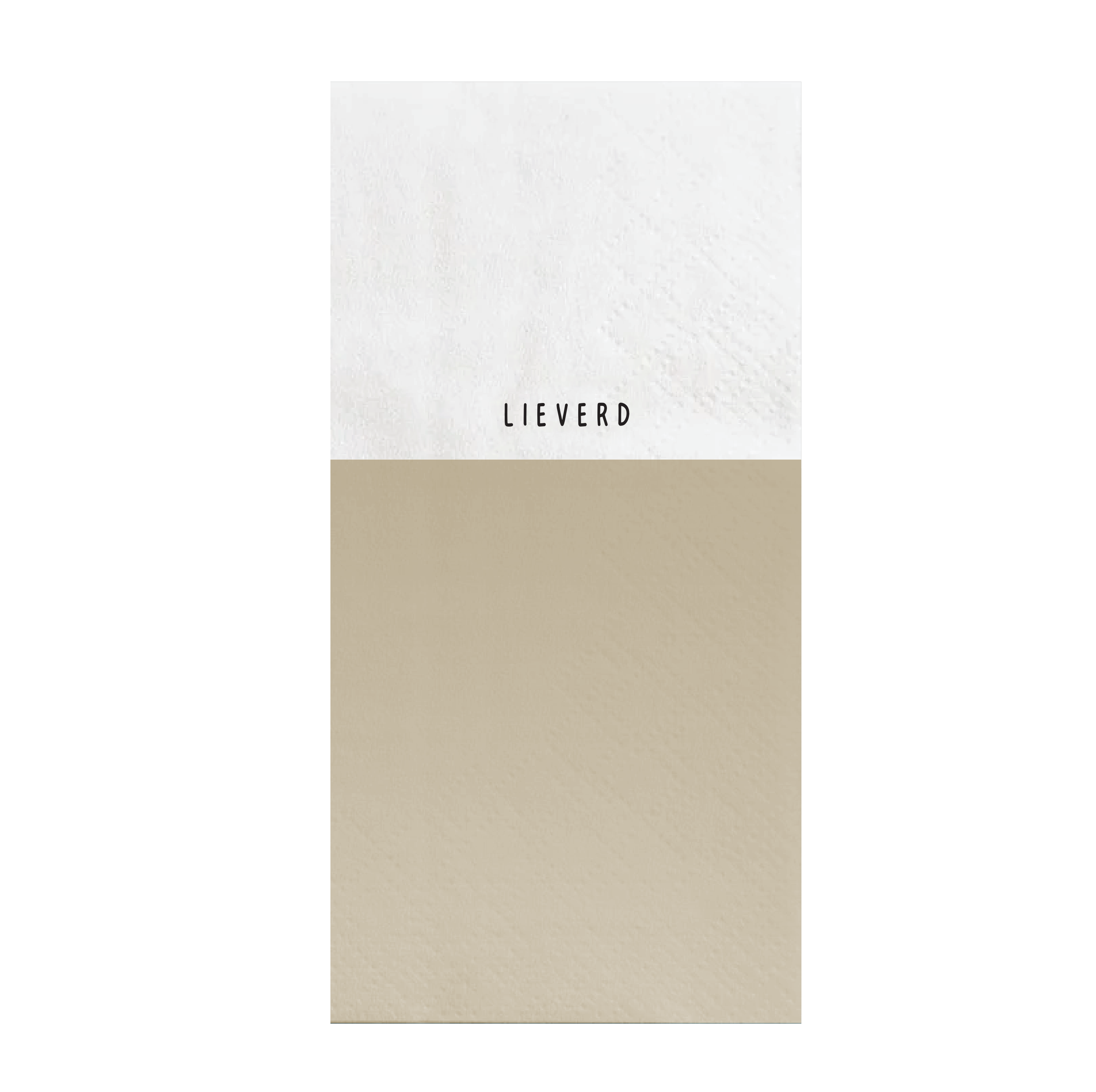 servetten lieverd 11x20cm wit/zand