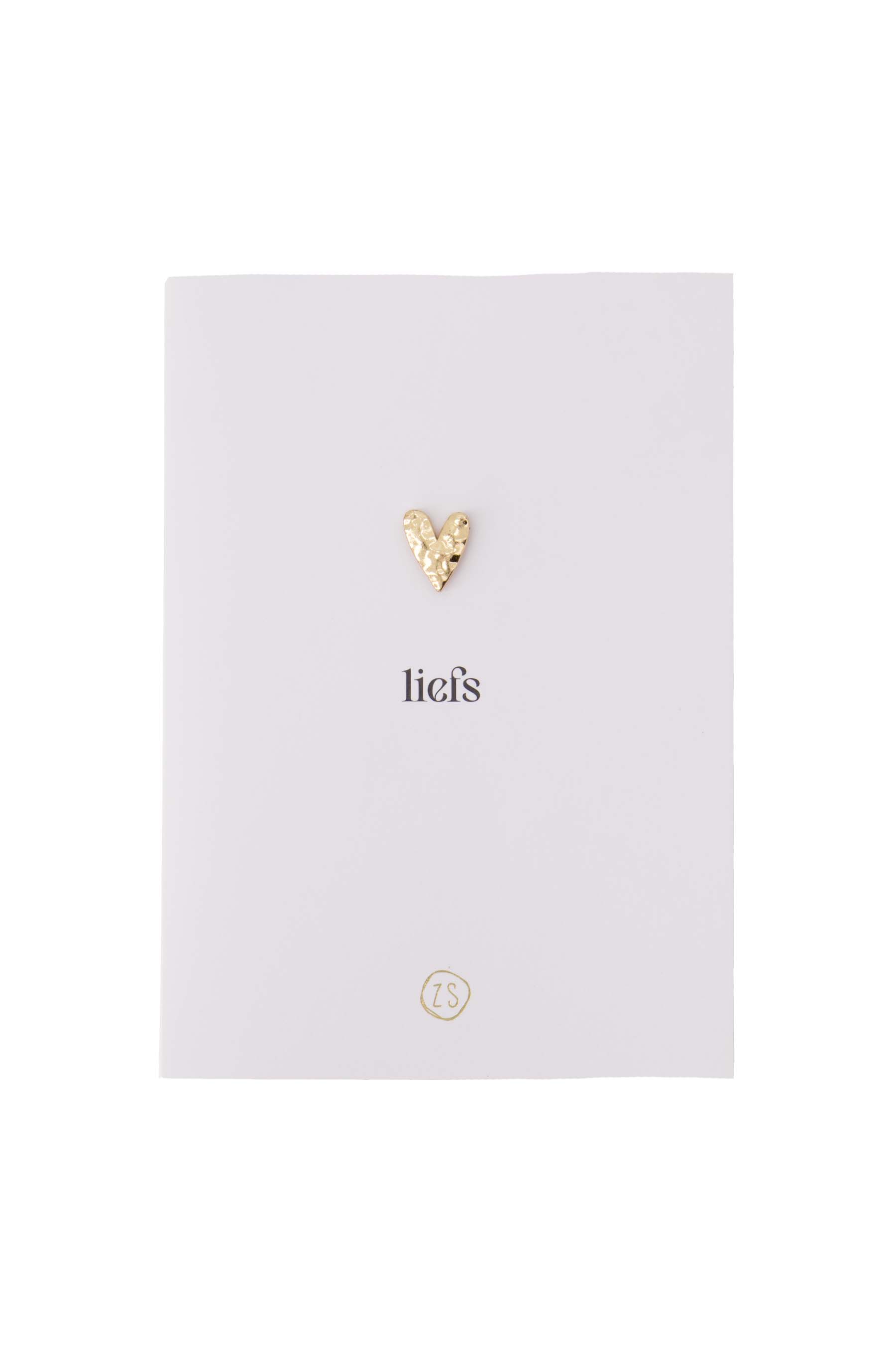 wenskaart liefs broche wit/goud