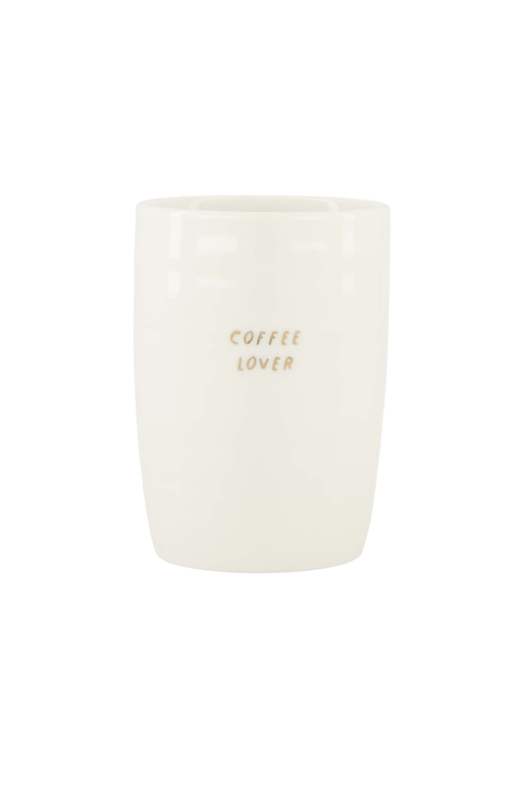 koffiemok coffee lover wit/goud