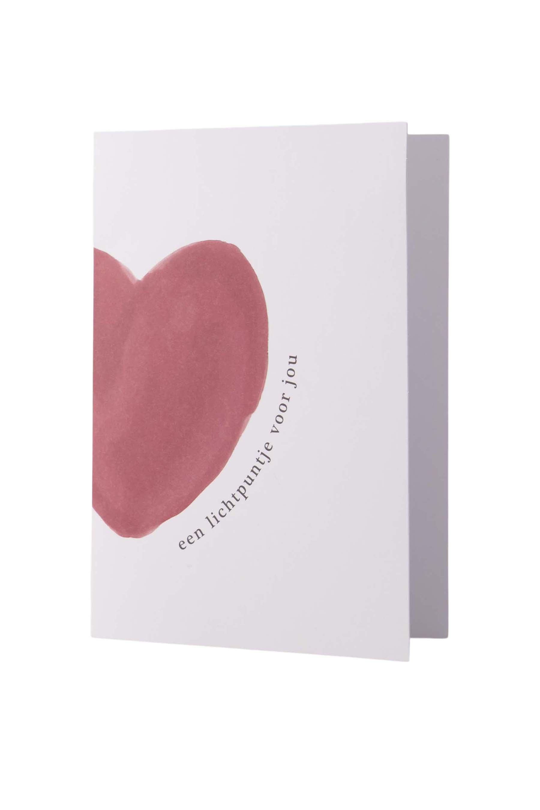 wenskaart een lichtpuntje wit/rood