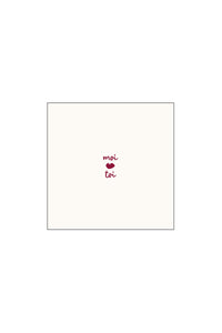 servetten moi et toi 12,5x12,5cm wit/rood