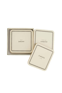 set van 6 onderzetters zand/antracietgrijs