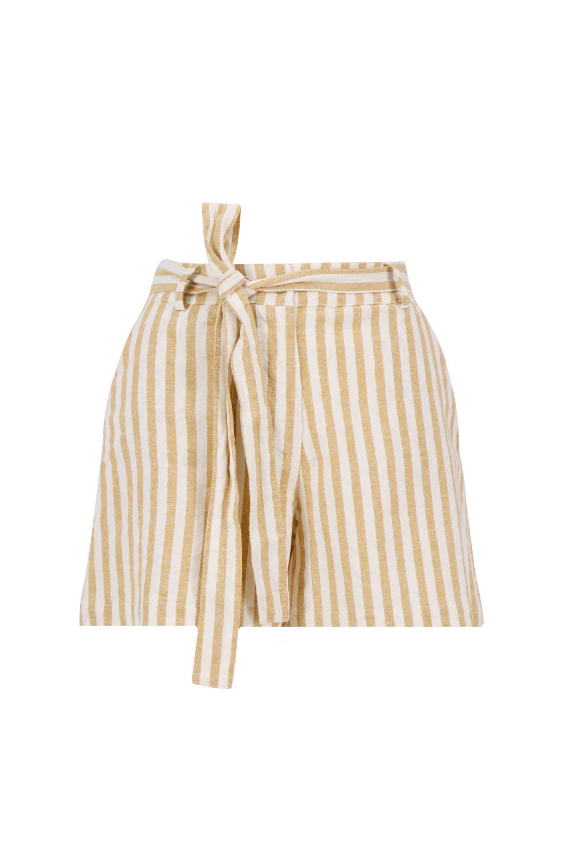 linnen short off white/taupe