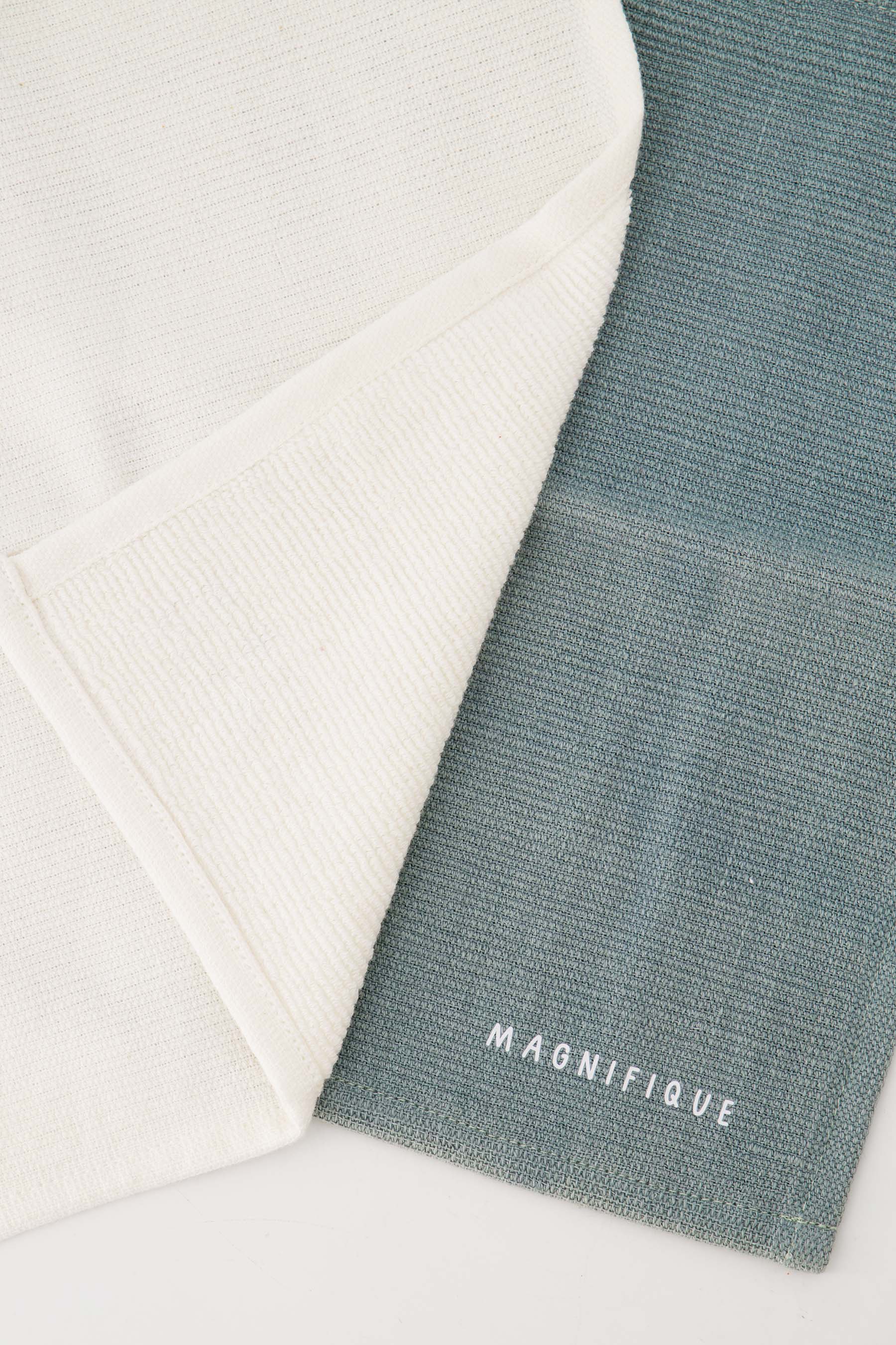 set van 2 vaatdoekjes zo leuk wit/grijsblauw