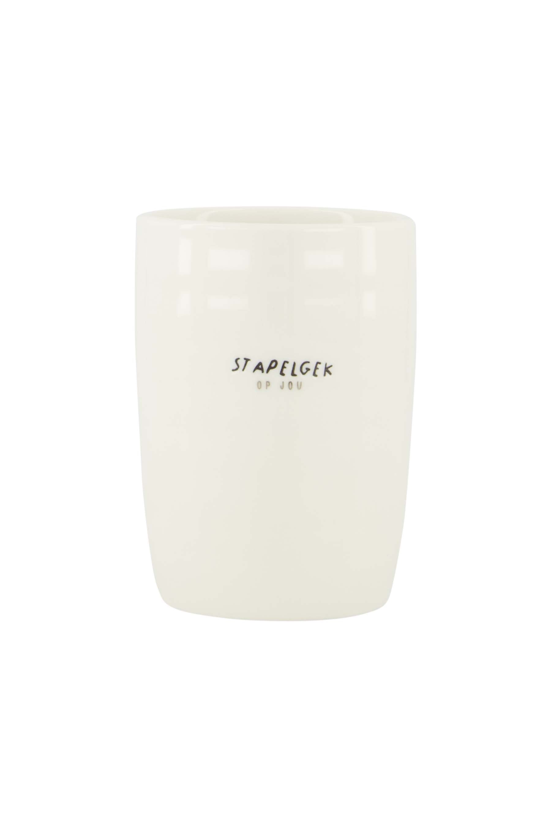 koffiemok stapelgek wit/zwart