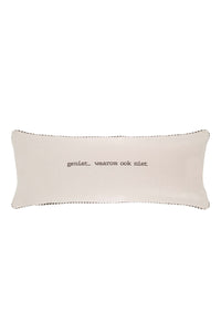 kussen geniet palmbomen 70x30cm ecru/antracietgrijs