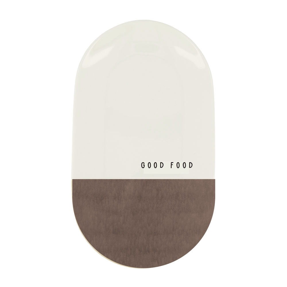 serveerschaal good food wit/bruin