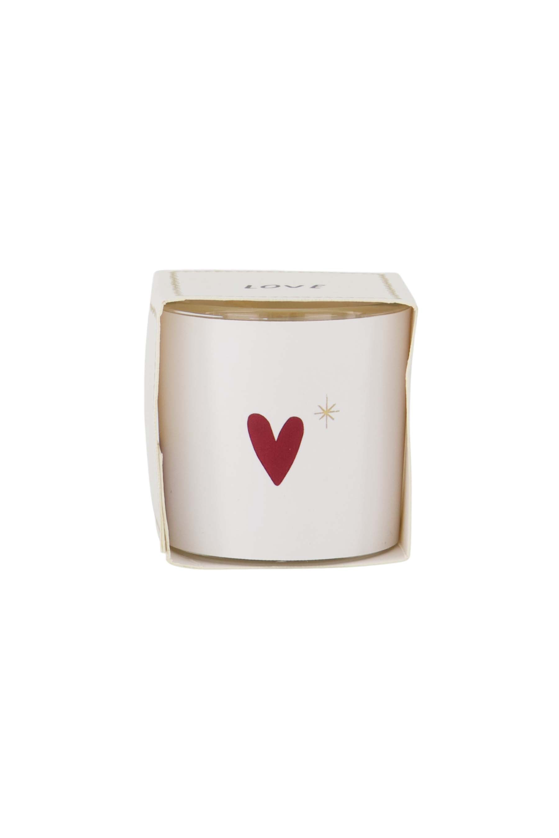 geurkaarsje in wikkel hartje wit/rood