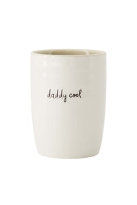 koffiemok daddy cool wit/zand/zwart